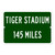 Tiger Stadium Custom Distance Sign - Louisiana State University LSU Fan Tigers Gift