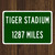 Tiger Stadium Custom Distance Sign - Louisiana State University LSU Fan Tigers Gift