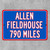 Allen Fieldhouse Custom Distance Sign - University of Kansas Jayhawks Fan Gift