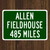 Allen Fieldhouse Custom Distance Sign - University of Kansas Jayhawks Fan Gift