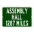 Assembly Hall Custom Distance Sign - Indiana University Hoosiers College Basketball Fan Gift