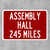 Assembly Hall Custom Distance Sign - Indiana University Hoosiers College Basketball Fan Gift