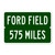 Ford Field Custom Distance Sign - Detroit Lions Football Fan Gift