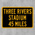 Three Rivers Stadium Custom Distance Sign - Pittsburgh Steelers Football Fan Gift