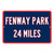 Fenway Park Custom Distance Sign - Boston Red Sox Baseball Fan Gift