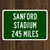 Sanford Stadium Custom Distance Sign - University of Georgia Bulldogs College Football Fan Gift