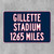 Gillette Stadium Custom Distance Sign - New England Patriots Football Fan Gift