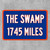 The Swamp Custom Distance Highway Sign - University of Florida Gators College Football Fan Gift