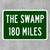 The Swamp Custom Distance Highway Sign - University of Florida Gators College Football Fan Gift