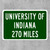 University of Indiana Custom Distance Sign - Indiana Hoosiers Fan Student Alumni Gift