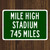 Mile High Stadium Custom Distance Highway Sign - Denver Broncos Football Fan Gift
