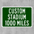 Custom Stadium Highway Distance Sign - Personalized Distance Sign For Your Favorite Sports Team