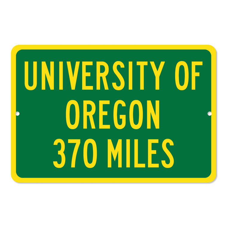 University Of Oregon Custom Distance Sign - Oregon Ducks Fan Student Alumni Gift