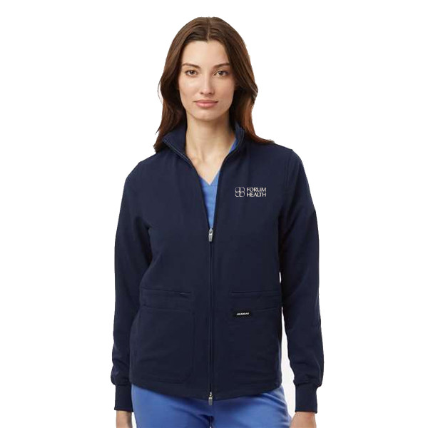 Jaanuu - Women's Ceri Essential Full-Zip 6-Pocket Scrub Jacket