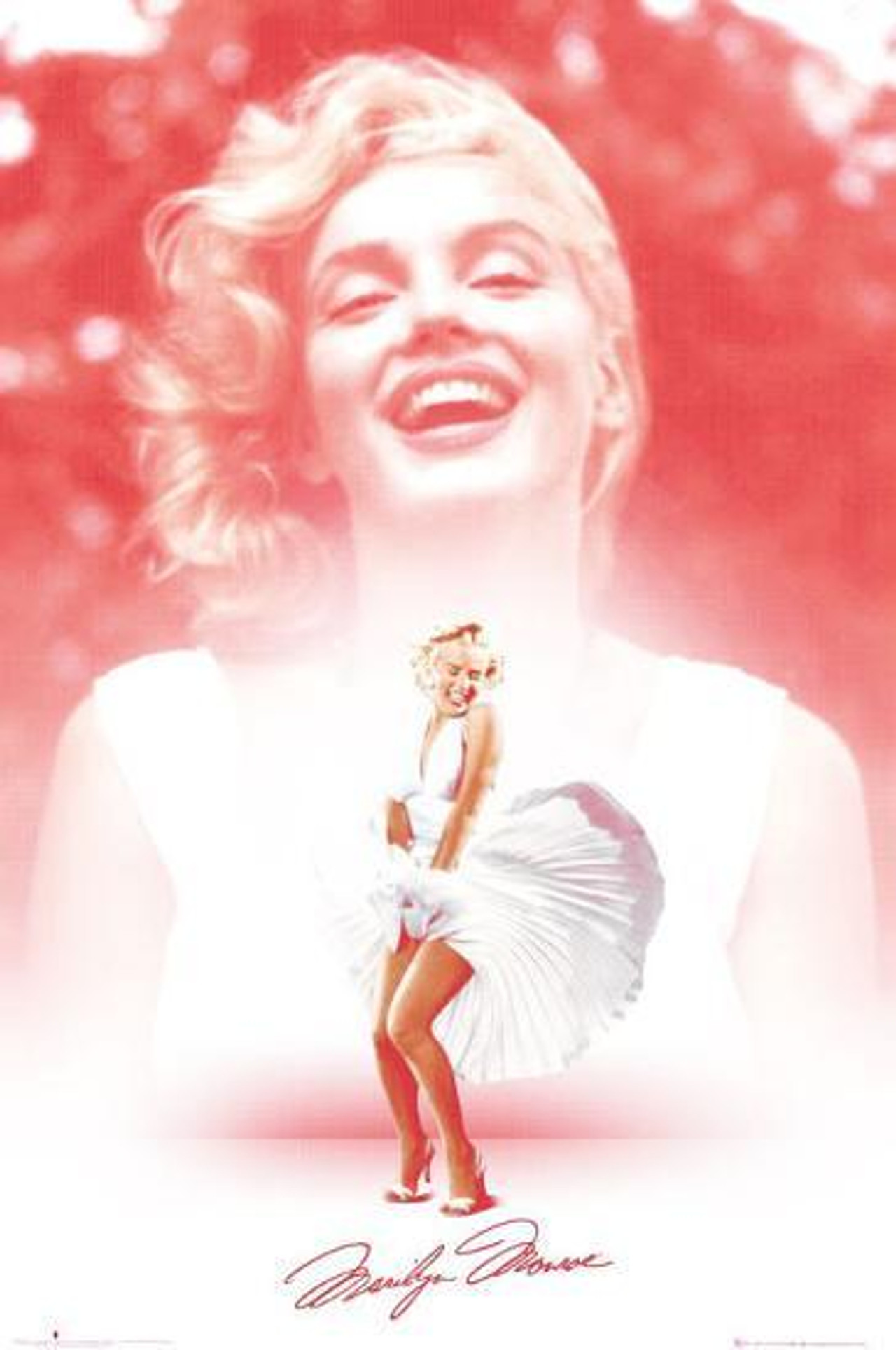 Marilyn Monroe Pink Dress Smile Poster 24in X 36in The Blacklight Zone 2658