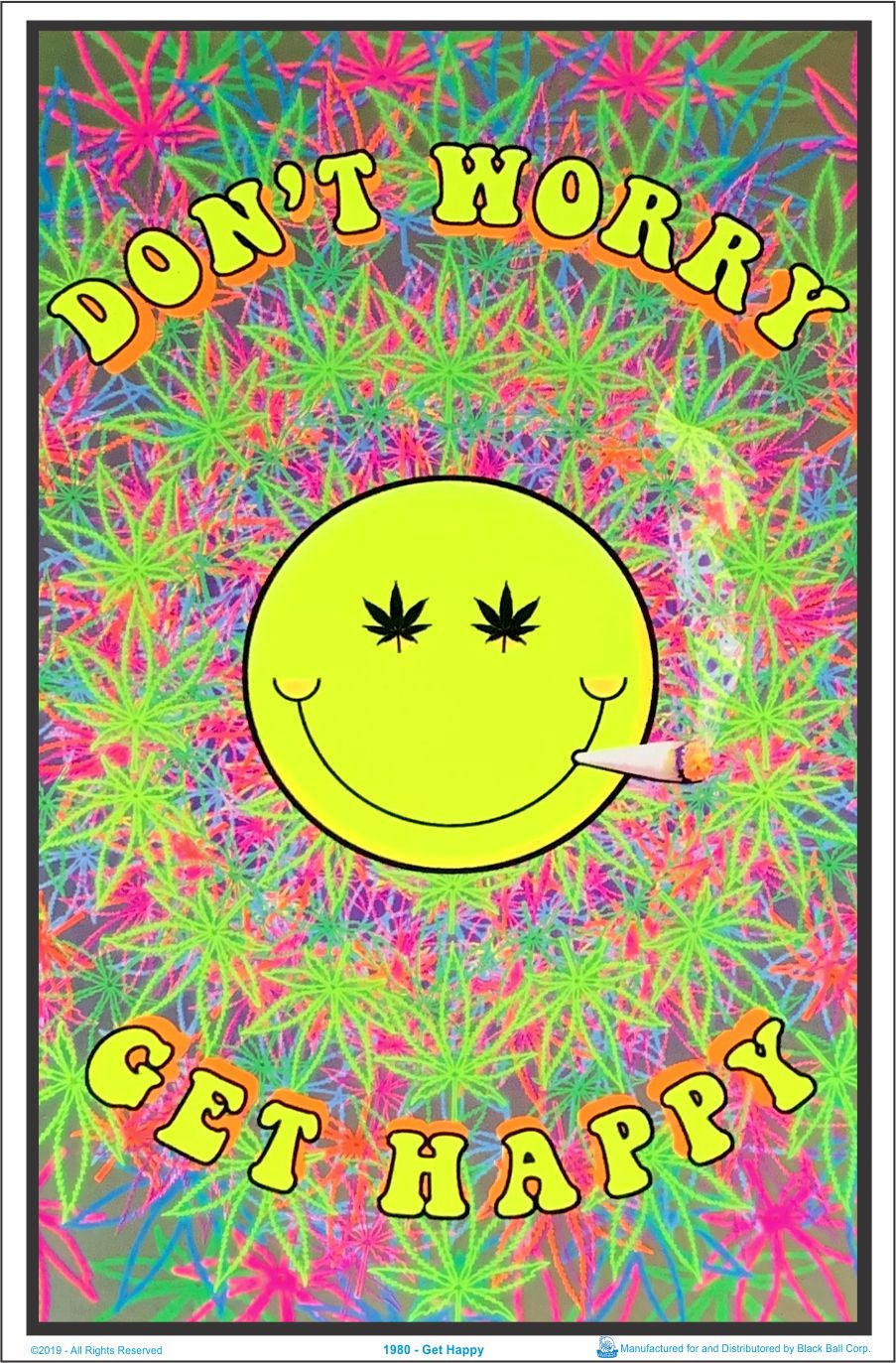 Flamingo Blacklight Poster 23x35 Inches - Vintage Glow-in-the-Dark Art By Joseph Charron