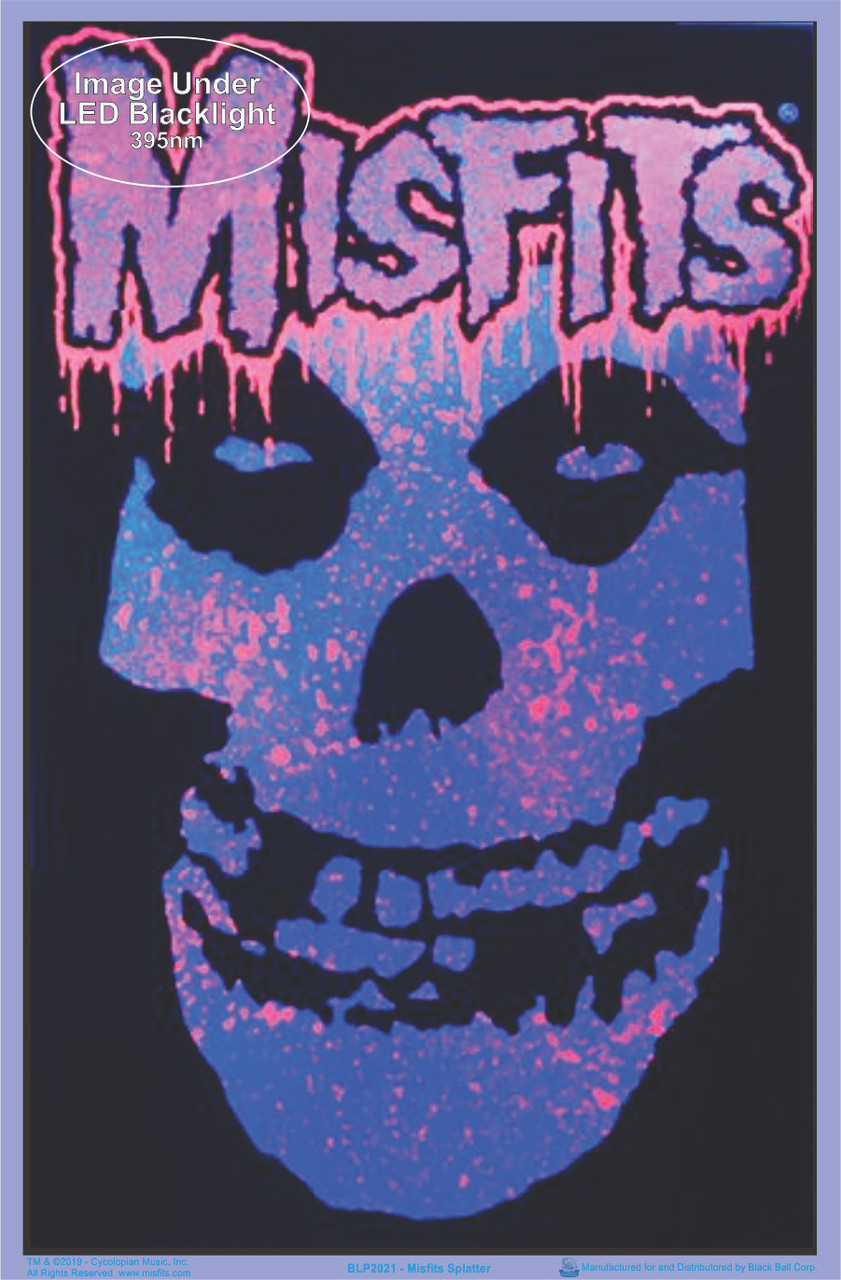 Misfits Splatter Blacklight Poster - Flocked - 23
