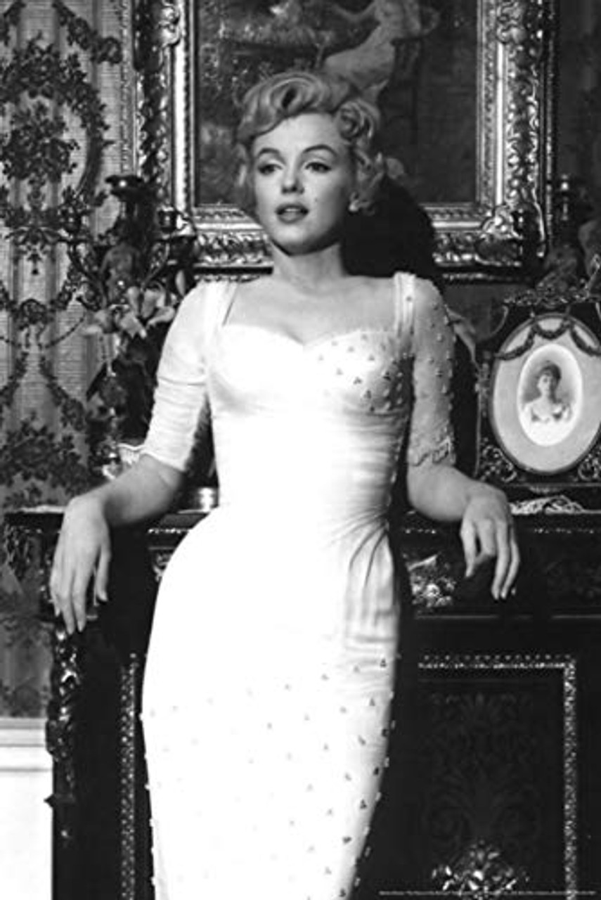 marilyn monroe black and white dress