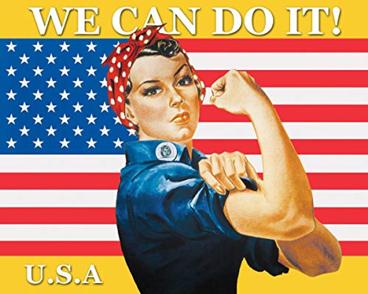 We Can Do It Poster: Rosie Riveter Inspirational Advert Print