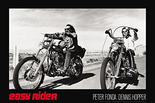 Easy Rider Movie (Dennis Hopper Peter Fonda on Motorcycles Black