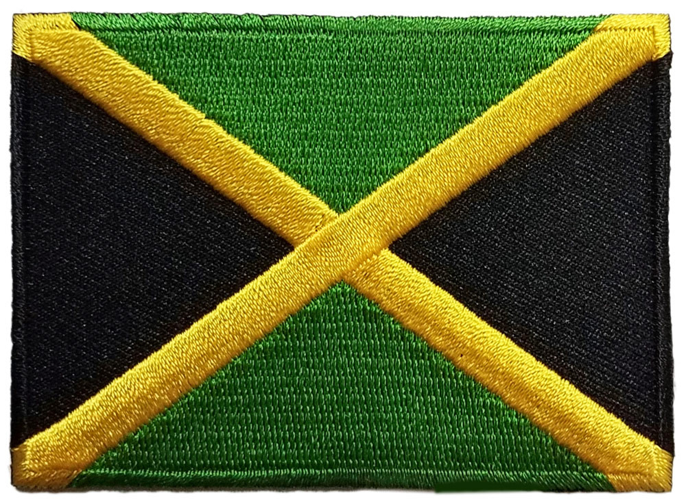 Patch Ricamata Bandiera Giamaica | 7,1 X 5 Cm | Stemma Rasta Da Stirare O Cucire Su Giacca, Zaino, Cappello