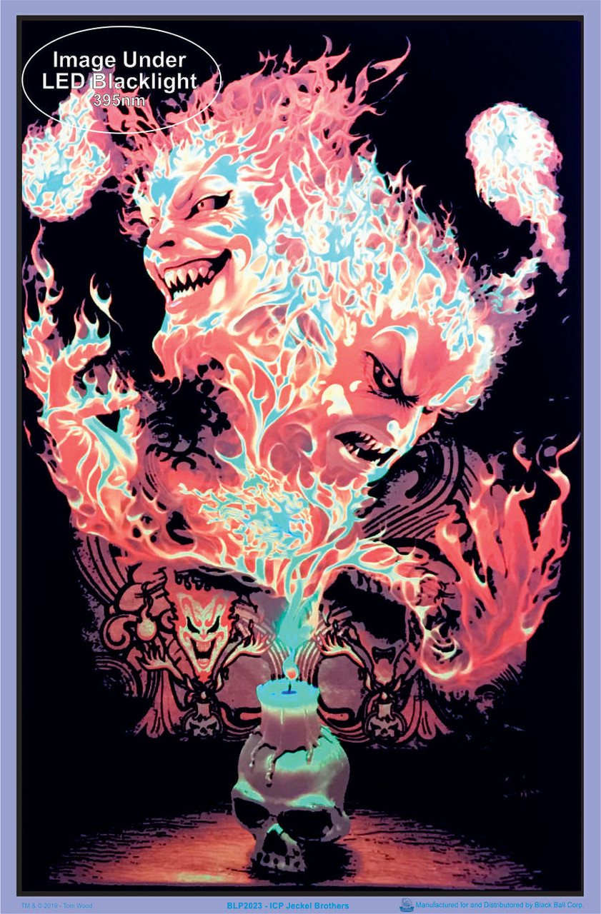 Evil Clown Blacklight Poster 23/" x 35/" Laminated