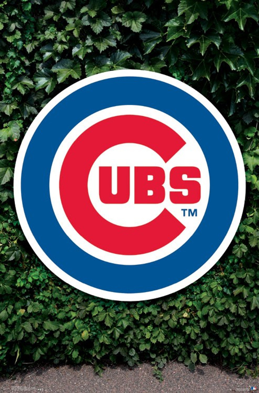 MLB Chicago Cubs - Logo Poster - 22.375 x 34 - The Blacklight Zone