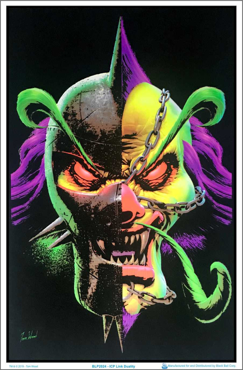 Insane Clown Posse ICP Link Duality by Tom Wood Blacklight Poster