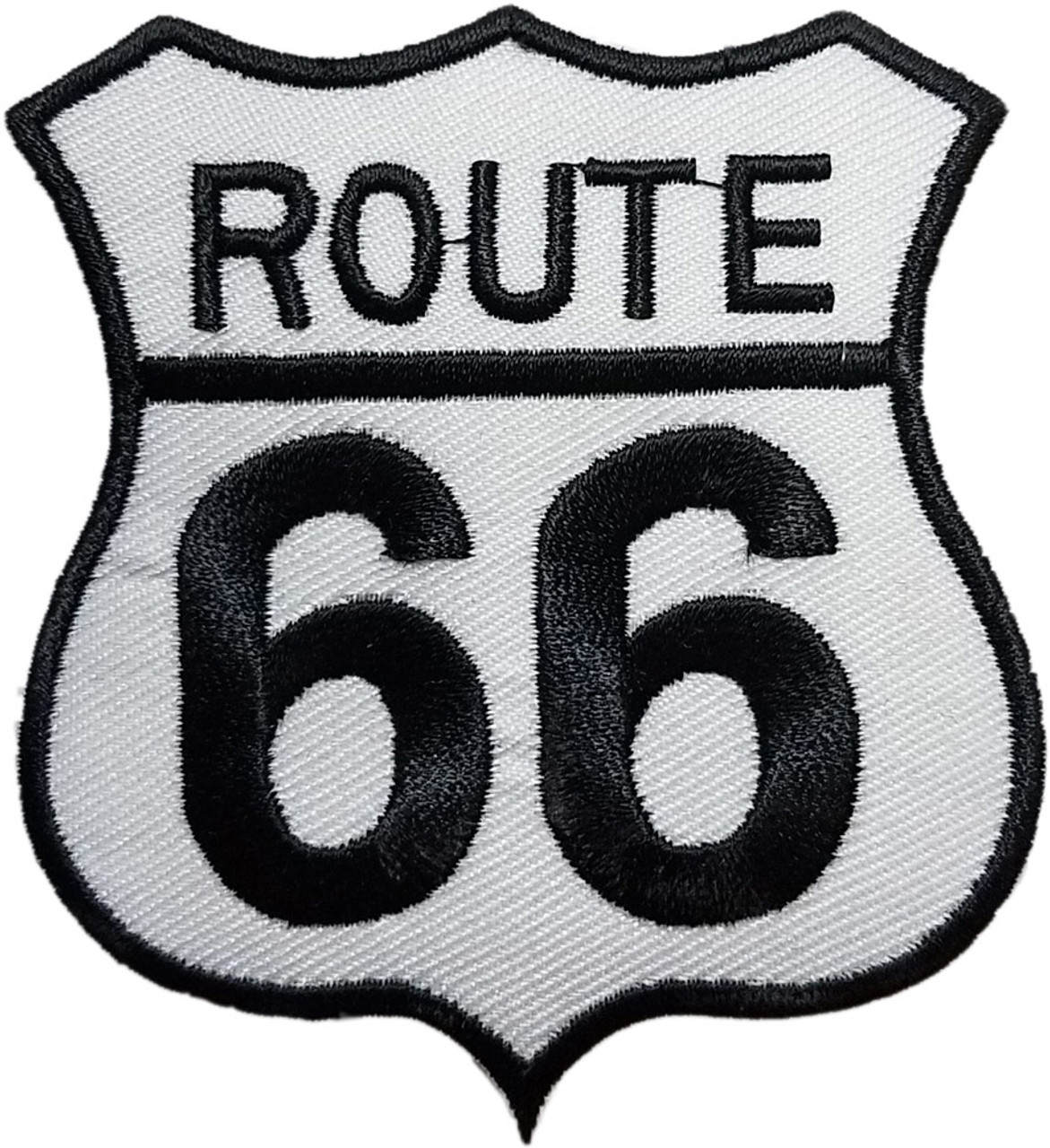 Route 66 Embroidered Sew On Patch - 2 3/4