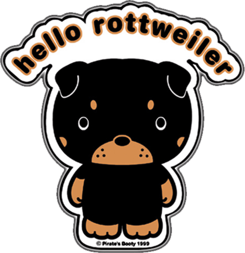 Hello Rottwieler - Sticker - 4
