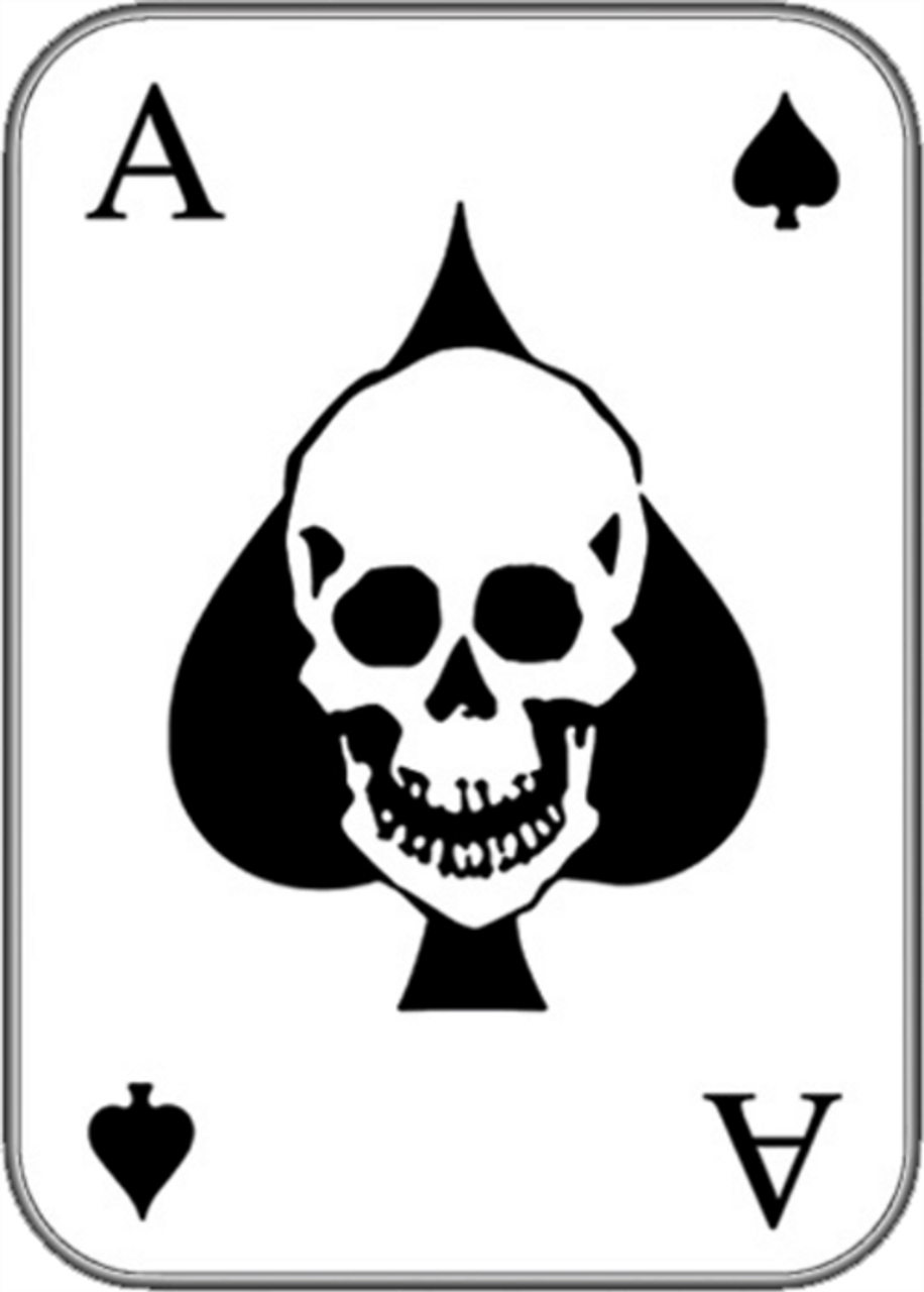 ace of spades playing card skull