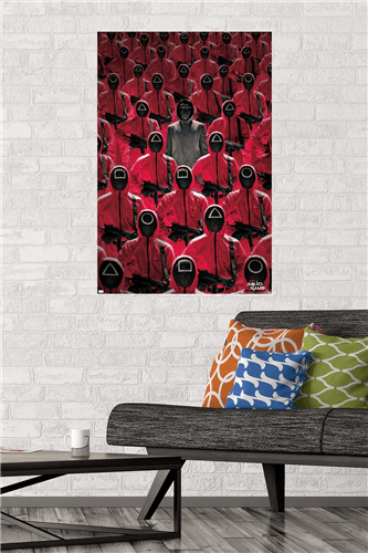 Poster Maxi Squid Game 3 (Bazbon) - 61 X 91.5 Cm - Décoration Murale Officielle - Pyramid International