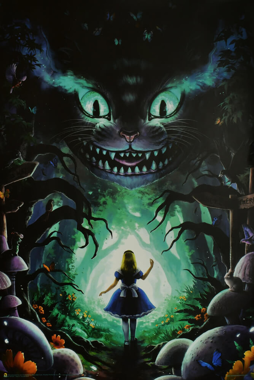 Alice in Wonderland Non-Flocked Blacklight Poster 24 x 36