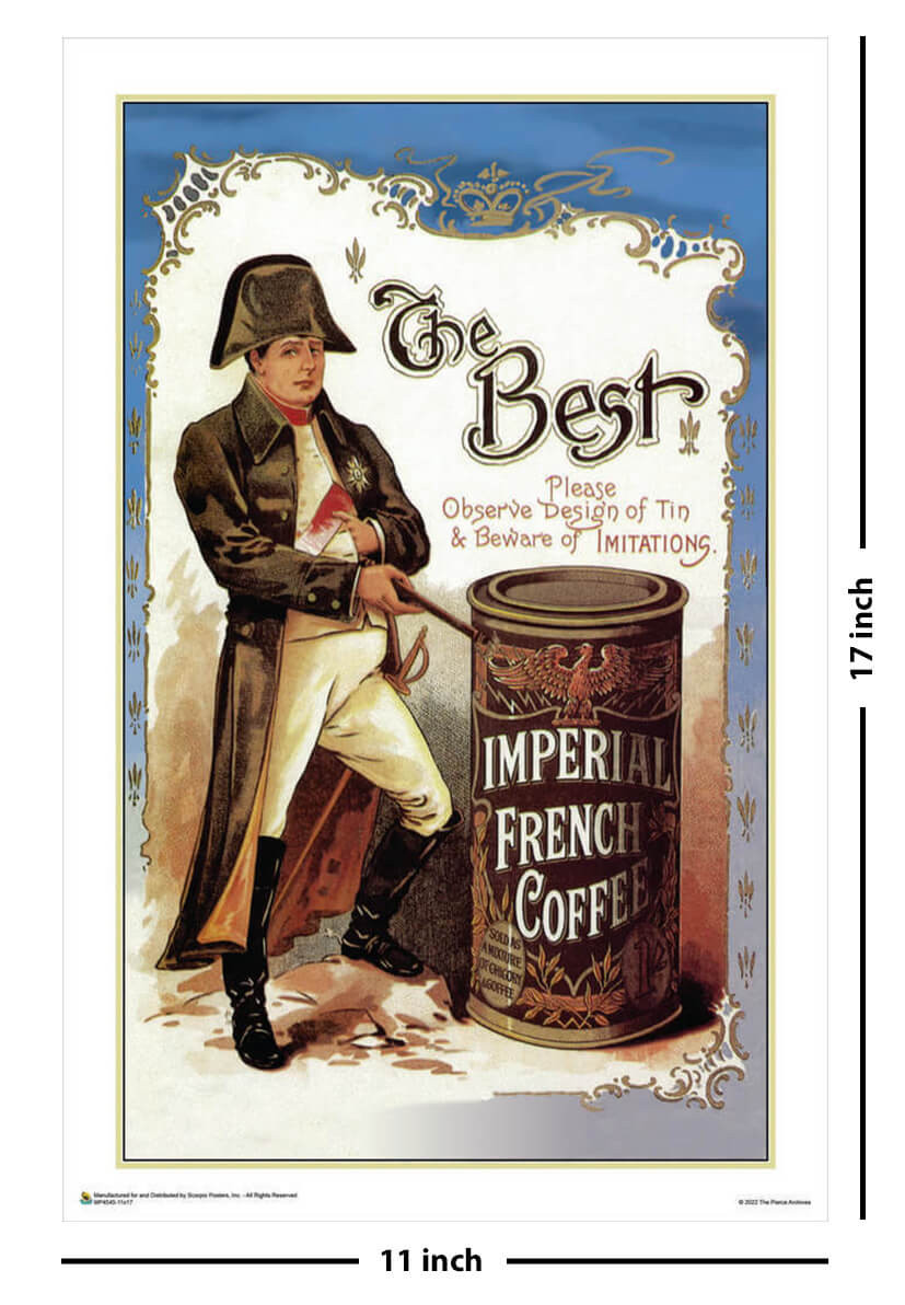 アンティーク　フレーム　ポスター　Tea Coffee Imperial French Coffee - Vintage Ad Mini Poster 11