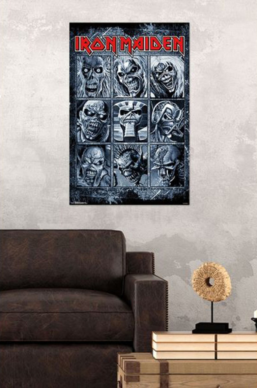 Displate - Poster en Métal - Monté sur Aimant - Ironmaiden - Somewhere in  Time - Taille M - 32x45cm