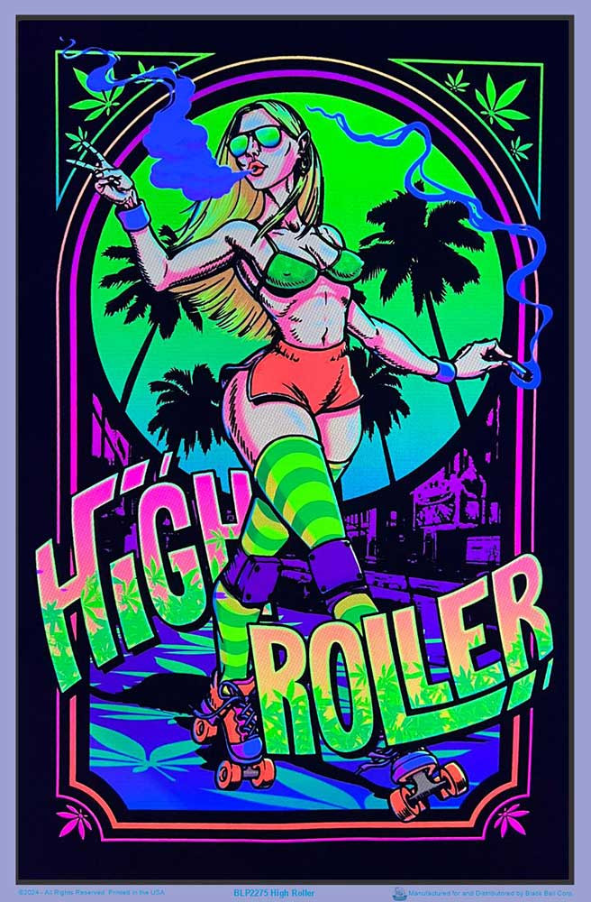 High Roller Girl Blacklight Poster 23