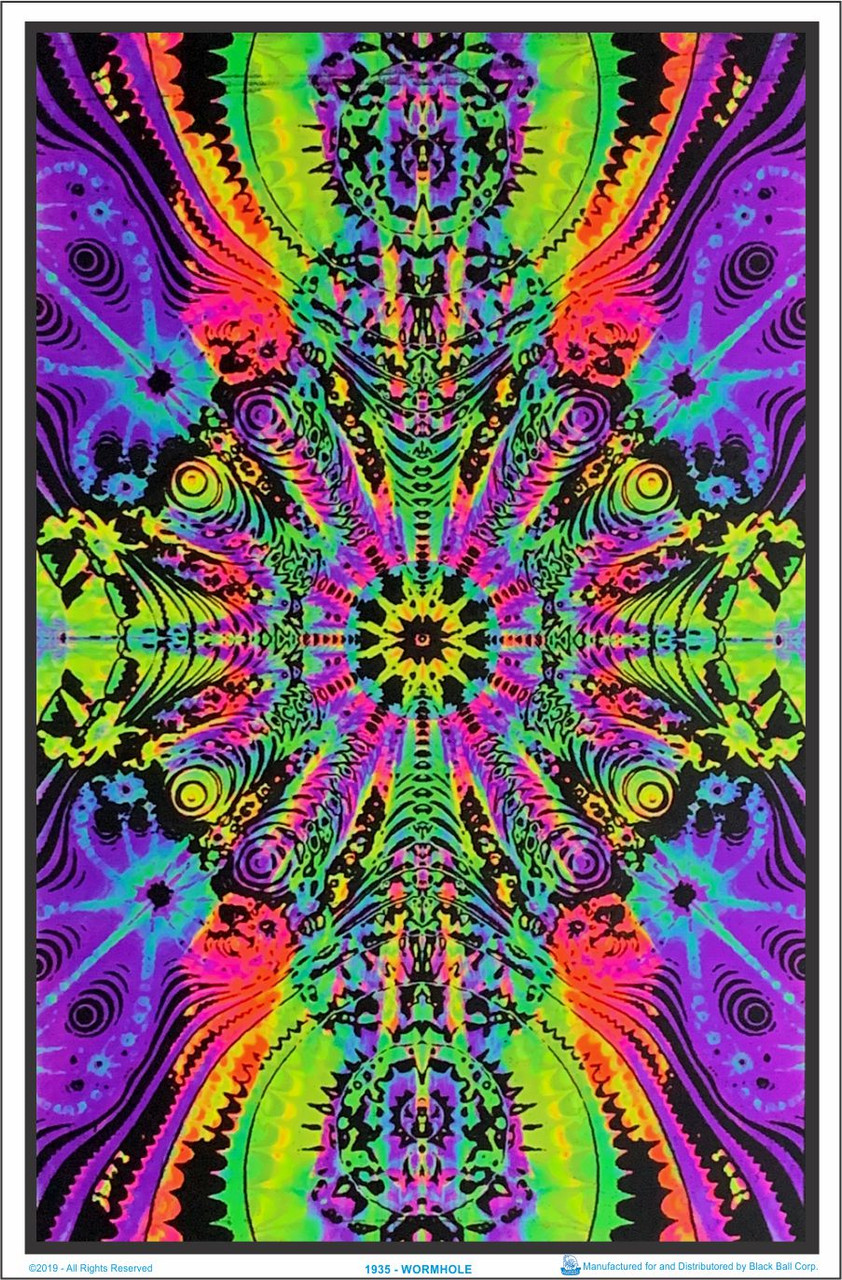 Wormhole Black Light Poster 23 x 35 - The Blacklight Zone