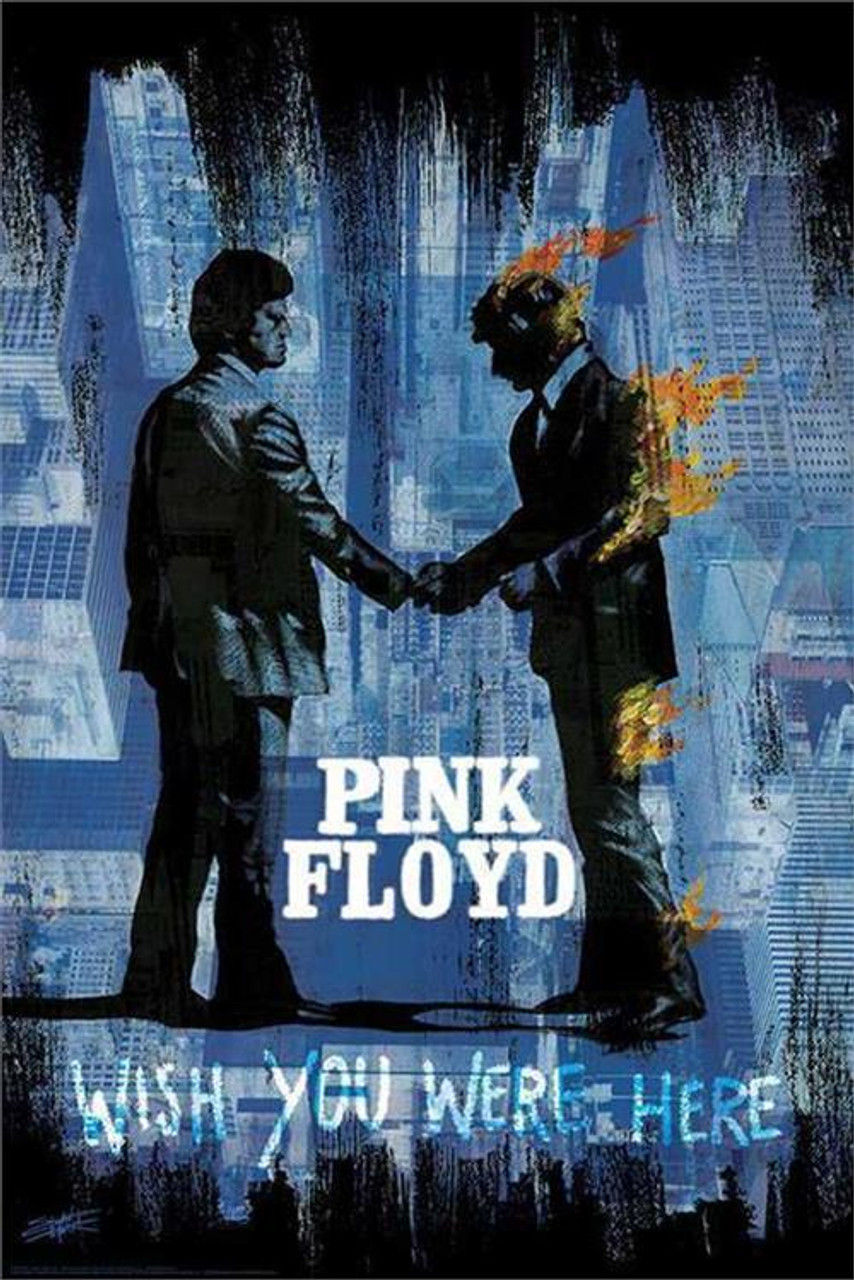 Pink Floyd Wish You Were Here Poster by: Stephen Fishwick 24-by-36 Inches -  The Blacklight Zone