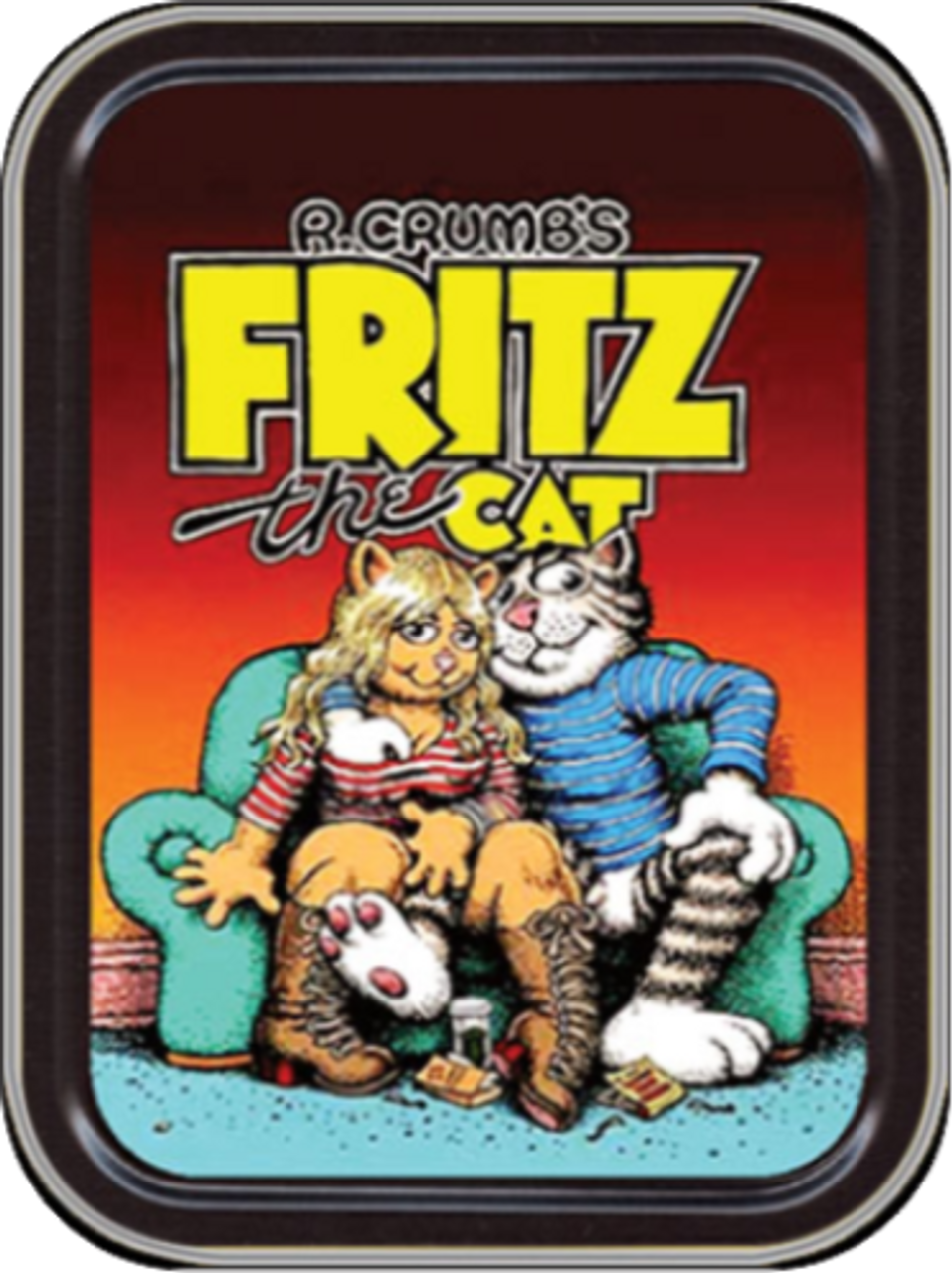 Fritz the Cat - R. Crumb Stash Tin Storage Container 4.37 L x 3.5