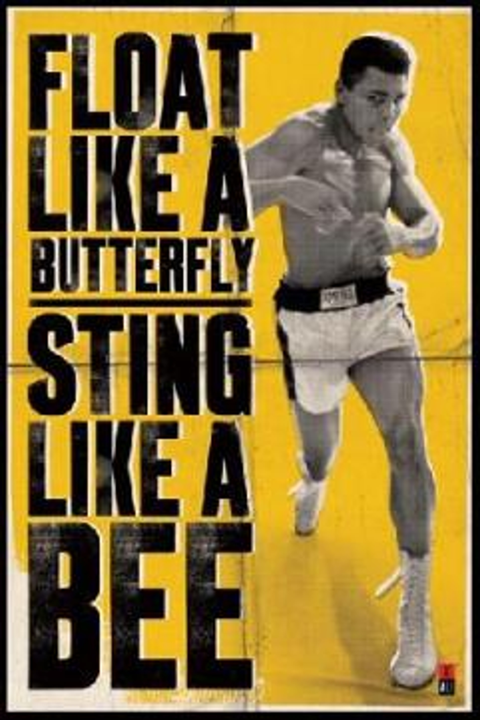 Muhammad Ali Float Like A Butterfly Sting Like A Bee Poster 24 X 36 The Blacklight Zone 