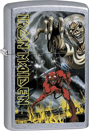 Iron Maiden Zippo Lighter Chrome The Blacklight Zone