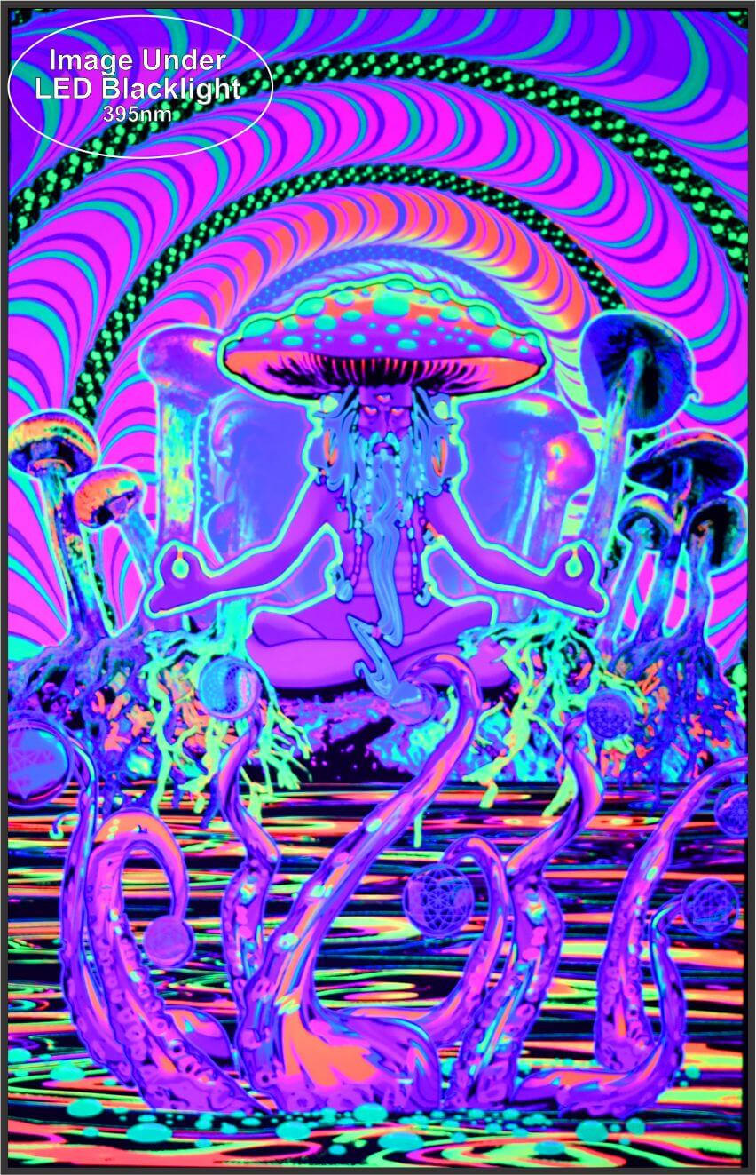 The Shroomer NonFlocked Blacklight Poster 24" x 36" The Blacklight Zone