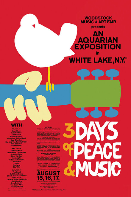 Woodstock Red Music Festival Poster  Image
