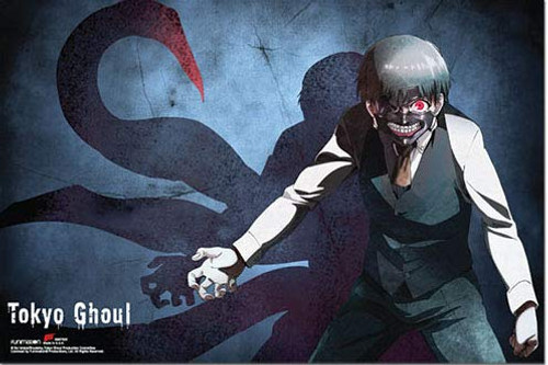 Tokyo Ghoul Kaneki Centipede Dark Fantasy Horizontal Poster 36 in x 24 in