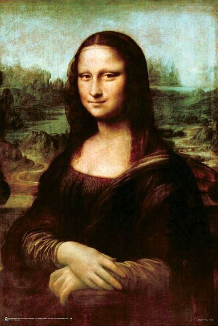 Mona Lisa by Leonardo Da Vinci Art Poster Print 24 by 36-Inch