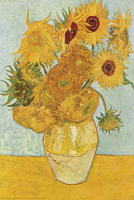 Sunflowers 1888 by Vincent Van Gogh - Art Poster 24 x 36 inches