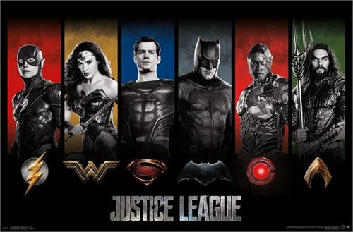 Justice League - Logos Poster 22.375" x 34" Image
