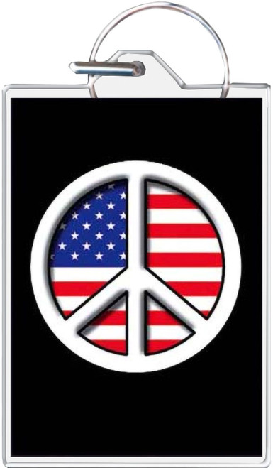 Peace Flag Keychain