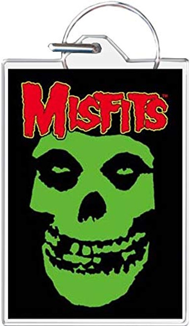 Misfits Green Skull - Embroidered Sew On Patch 2 X 3 1/4 