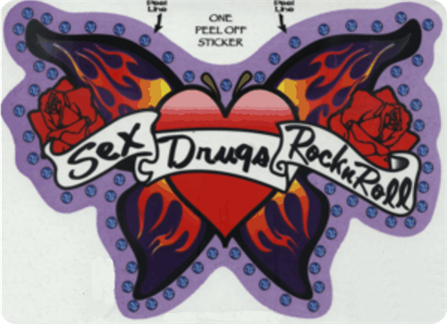 Sex, Drugs & Rock N Roll - 4.5" x 6" - Sticker